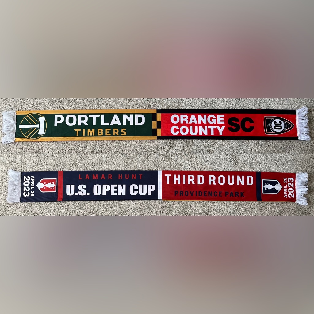 2023 Us Open Portland Timbers Vs Orange County Sc Soccer Scarf